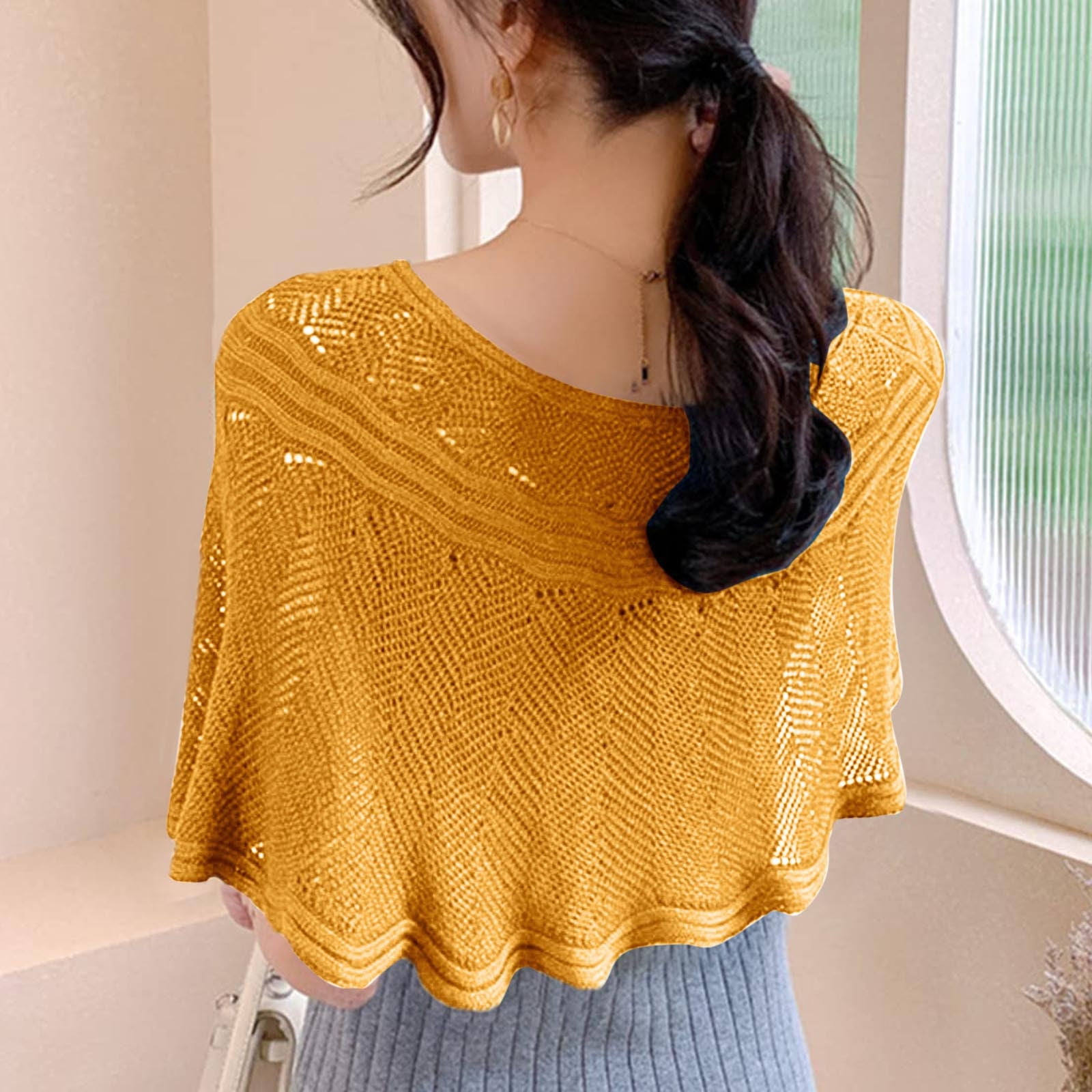 formal flapper dress PourVous Wedding Dress with Sleeves and Mini Length Poncho Drape Large main image 0