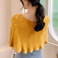 thumbnail image 5 of MESSUEN Shawl Wraps for Women Open Weave Sweaters for Women Crochet Shawl Poncho Sweater Women Shawls Womens Scarf Womens Poncho Sweater Yellow One Size, 5 of 9