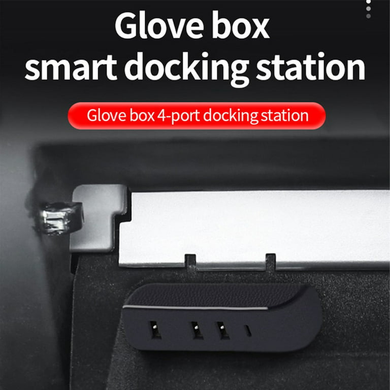 For Tesla Model 3/Y USB Hub 4 IN 1 Dock Station Center Console