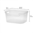 thumbnail image 3 of Sterilite 7 x 11 x 14.25 Inch Open Storage Bin with Carry Handles (18 Pack), 3 of 9