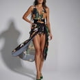 thumbnail image 2 of Wxolcjlv Womens Two Piece Swimsuits Floral Print Belted Bathing Suit With Cover Up Ladies Beach Resort Summer Swimwear, 2 of 9