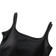 thumbnail image 6 of Clean Womens Strapless Self Bra Tank Tops U-Neck Sleeveless Shirts Plain Basic Tunic Tee Tight Fitted Camisole Sleepwear One Piece Seamless Bra Support Push-Up Underwear Training Yoga Clothes, 6 of 6