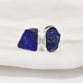 thumbnail image 3 of AAA Lapis Lazuli Ring, Rough Lapis Lazuli Ring, Afghani Lapis, Adjustable Double Stone, 925 Sterling Silver, Womens Ring, Christmas, Thanksgiving, Handmade, Statement Jewelry, Rough Gemstone Jewelry, 3 of 6