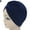Navy Blue, variant on Solid Color Clean Plain Twist Stretchy Hair Turban Cap Band Chemo Bandana Hijab Pleated Indian Cap
