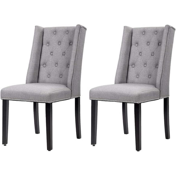 FDW Dining Chairs Kitchen Chairs for Living Room Dining Room (Set of 2) Side for Restaurant Home Kitchen Living, Grey