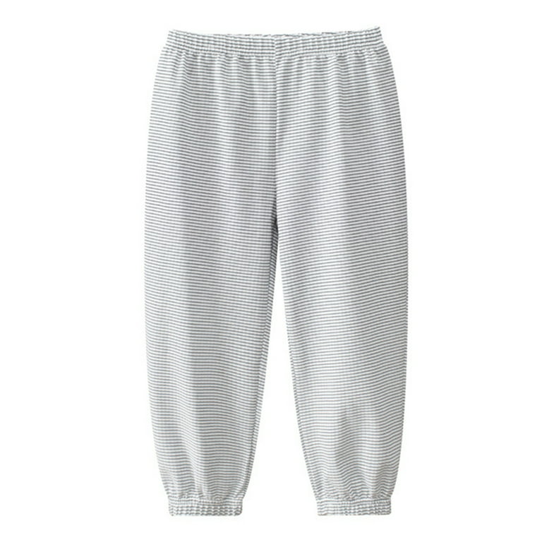 Dyfzdhu Toddler Kids Baby Boys Cotton Pull On Sweat Pants Striped
