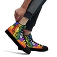 thumbnail image 4 of LGBT Skull High Top Canvas Shoes Sneakers Black Size 4.5, 4 of 7