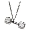 thumbnail image 3 of Women's Stainless Steel  Dumbbell Necklace- Phil 4:13 by Shields of Strength, 3 of 4