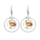 thumbnail image 1 of Colorful Phoenix arte animal silueta Los pendientes cuelgan del aro de la joyería del círculo de la gota Unbranded M, 1 of 3