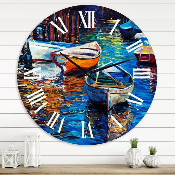 Designart 1 in Quartz Coastal Wall Clock