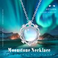 thumbnail image 7 of CUOKA MIRACLE Moonstone Necklace 925 Sterling Silver Necklace Cubic Zirconia Necklace Moonstone Pendant for Women Trendy Jewelry Birthday Graduation Gifts for Friends Girls Daughter Mom Wife, 7 of 7