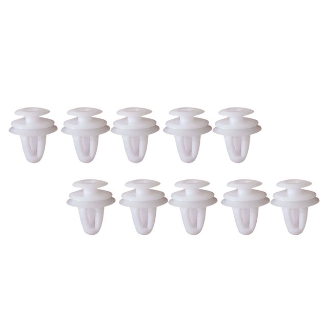 Wisewang 50 Pieces Door Panel Fastener Car Interior Trim Wear-resistant Fixed Clips Set Rivet Buckle Small Flexible Push Retainer White 1Set