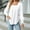 White#03, variant on Leesechin Young Womens Shirts Fashion Deep Round- Neck Solid Button Long Sleeve Juniors T Shirts Top in