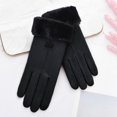 thumbnail image 4 of Guantes cálidos de gamuza de invierno, guantes gruesos con forro polar, guantes de pantalla táctil para teléfono móvil para mujer, 4 of 6
