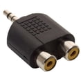 thumbnail image 1 of Adaptador 2 Jacks Hembra RCA A Plug 3.5mm Estéreo Steren 251-038, 1 of 2