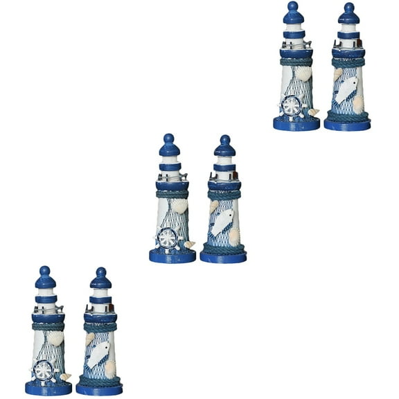 3 Pieces Rustic Decor Mini Lighthouse Lightweight Decoration 5X 5CM