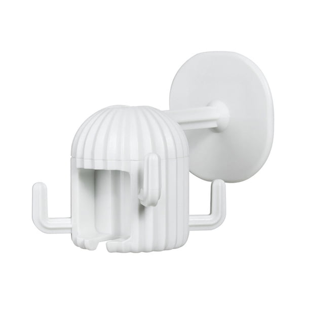 Matsuzay Gancho de cactus montado en la pared, autoadhesivo, ajustable de 360 grados, para el hogar, toalla de baño, llave, sombrero, Cocina y Comedor Blanco