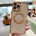 thumbnail image 1 of Electroplated Glitter Super Strong Magnetic Hard Hole Phone Case Suitable For IPhone15Promax/14Pro/13/12Promax/12Pro/11Promax/11 Protective Case, 1 of 5