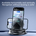thumbnail image 5 of Elnone Car Phone Holder, Easy One Touch Dashboard Phone Mount with 360° Rotate Base, Horizontal & Vertical - Black, 5 of 8