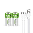 thumbnail image 1 of Batería D recargable USB D de iones de litio 1,5 V, 1200 mAh, 2 unidades, 1 of 6