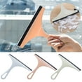 thumbnail image 5 of 2 Pcs Shower Squeegee for Bathroom Glass Doors and Mirror, Rubber Window Cleaner Tool, Clear Plastic Water Wiper for Car Windshield Cleaning, 8.66x7.87 Inch, Green, 5 of 9