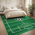 thumbnail image 3 of ODIKA 8'x10' Washable Area Rug Soccer Motif Field Bold Stadium Border Aglity Theme Decorations for Living Room, Under Sectional, Family , Durable, Non-Slip, 3 of 7