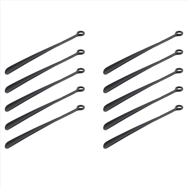 18.5 Pulgada Asa Extra Larga de Plástico Calzador Cuerno Calzador Flexible Fácil , Ayuda Antideslizante, 10x Negro
