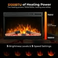 thumbnail image 5 of WAA 55" Black Electric Fireplace TV Stand Adjustable Flame,Remote Control,8H Timer & 750W/1500W Heating, 5 of 7