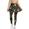 thumbnail image 2 of FUIALDOLG Cottagecore Flower Hummingbirds Skirt Leggings for Women Athletic Tennis Skirt with Leggings High Waist Stretchy Golf Skorts Capris Gym Yoga Pants,Size M, 2 of 7