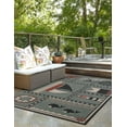 thumbnail image 3 of Unique Loom Outdoor Coastal Collection Area Rug - Nautiscape (5' 1" x 8' Rectangle Blue/Red), 3 of 9