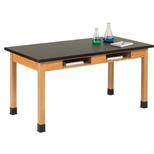 Diversified Woodcrafts Rectangular Science Table 48" x 24" Oak/Black (C7102K30N)