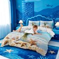 thumbnail image 3 of meiyoeat Beach Floral Vase Bedding For Boys,Shell Print Duvet Cover Full,Colorful Stars Reversible,3pcs,1 Duvet Cover and 2 Pillowcases, 3 of 6