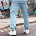 thumbnail image 6 of Men's Cargo Jogger Sweatpants Loose Fit Casual Pants with Side Pockets Cuffed Ankle Athleisure Pants XL, 6 of 9