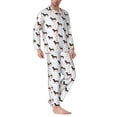 thumbnail image 2 of KLL Dachshund Dog Sleepwear Mens Flannel Pajamas,Long Cotton Pj Set, 2 of 7