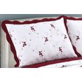 thumbnail image 3 of Marina Decoration Embroidered Stitching Coverlet Bedspread Ultra Soft Solid Bedding Summer Quilt Set with Quilted Sham, Burgundy Floral Pattern, 3 of 6