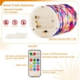 thumbnail image 5 of Yayeee Flameless Candles with Remote Flickering Battery Operated Multi Color Changing, Purple Colorful Circles, 5 of 7