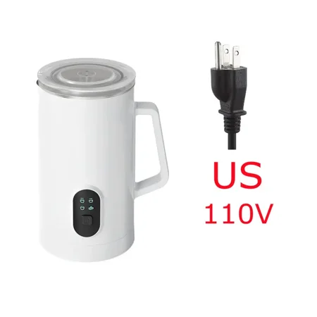 Milk Frother Fully Automatic Electric Egg Beater British Standard Heating Coffee Maker Milk Frother Hot Milk American Standard 110V