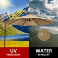 thumbnail image 3 of Topchances 6 Rib Khaki Patio Umbrella Canopies, Water-Resistant, 3 of 10