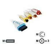 NXG Game Gadgets - Video / audio cable - S-Video / composite video / audio - Nintendo Wii AV Multi Out connector male to 5 pin mini-DIN, RCA male - 13 ft