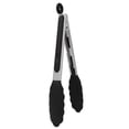 thumbnail image 1 of Cocina Pinzas Inoxidable Acero BBQ Cocinar Asador Antiadherente Bloqueo Comida Pinzas Con Silicona Punta Calor Resistente Negro 9 ", 1 of 8