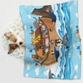 thumbnail image 6 of Yiaed Animals on Noah's Ark Floating Print Dog Blankets-Cat Blanket Washable for Couch Protection,Puppy Blanket, Soft Plush Reversible Throw Furniture Protector-Large, 6 of 8