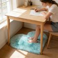 thumbnail image 5 of Heart‑Shaped Shaggy Faux Fur Floor Rug, 23.62" x 19.69", Soft Plush Decorative Area Mat for Bedroom Living Room Home Decor, 5 of 5