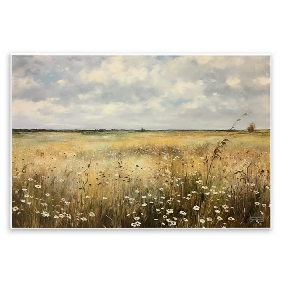 Stupell Industries Traditional County Field Landscape Painting Unframed Art Print Wall Art, 15 x 10