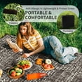 thumbnail image 4 of VUNATE Outdoor Rug 6'x9' Waterproof Reversible Carpet Patio Rug Plastic Indoor Outdoor Rug Portable Modern Large Straw Mat for Picnic RV Camping Porch Garden Picnic Deck Balcony Brown and Beige, 4 of 7