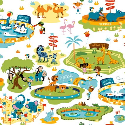 Zooville Cotton Fabric