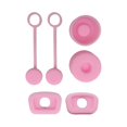 thumbnail image 4 of Tapón antiderrames, juego de tapones de silicona antiderrames, tapa para botella de vacío, pajita reutilizable Rosa, 4 of 8