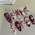 thumbnail image 1 of Press on Nails BMKKOT 30 unidades de San Valentín, tamaño mediano, color almendra, 1 of 7