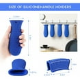 thumbnail image 2 of 8 Pieces Silicone Hot Handle Holder Non Slip Pot Holders Cover Assist Hot Pan Handle Rubber Heat Resistant Pot Sleeve Grip Cookware Handle for Frying Cast Iron Skillet Metal Pan (Blue), 2 of 6
