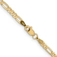 thumbnail image 4 of 14K Yellow Gold 3mm Concave Open Figaro Chain (20 X 3) Made In South Africa lfg080-20, 4 of 5