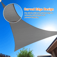 thumbnail image 3 of Tcbosik HDPE Sun Shade Sail, 12' x 12' x 12' Triangle Canopy Shade for Outdoor Patio Garden, Dark Grey, 3 of 6